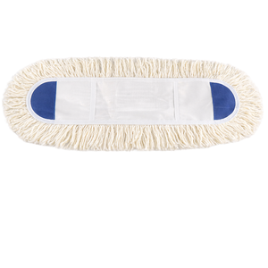 Cabezal de Mopa Plano de Fibra Fina de Aluminio Personalizado con Cesta de Plástico, Herramienta de Limpieza de Pisos Secos para el Hogar - Product Image 1