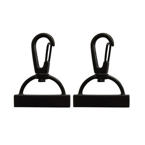 Clips de sangle de sac en métal noir avec anneau en D - Mousquetons pivotants robustes pour la remplacement de la sangle d'épaule de sac à main DIY - Product Image 2
