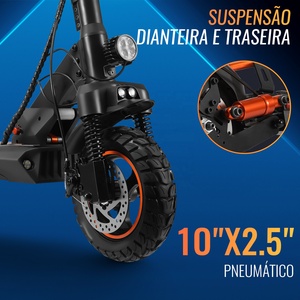 <span class=keywords><strong>Trottinette</strong></span> <span class=keywords><strong>électrique</strong></span> pliable M4, entrepôt Brésil, moteur 600W, autonomie 35KM, vitesse 40KM/H, batterie lithium 18AH, pneus 10 pouces - Product Image 5