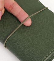Pochette en cuir A6 personnalisée Bloc-notes en PU avec classeur à 6 anneaux Agenda Planner Organisateur rechargeable à feuilles mobiles avec bande élastique