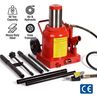 Cric hydraulique pneumatique de 50 tonnes en acier robuste pour levage industriel, équipement de garage et d'atelier