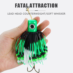 LUSHAZER pulpo falda pesca señuelo calamar Jig curricán cebo con anzuelo triple agua salada curricán señuelo para atún Marlin <span class=keywords><strong>Mahi</strong></span> - Product Image 3