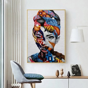 Toile avec Graffiti de rue populaire, impression d'<span class=keywords><strong>art</strong></span> murale, pour filles, <span class=keywords><strong>peinture</strong></span> aquarelle, images pour décoration de maison - Product Image 2