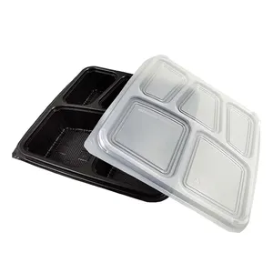 Recipientes para embalagem de alimentos, recipientes de embalagem de alimentos para armazenamento com 5 compartimentos