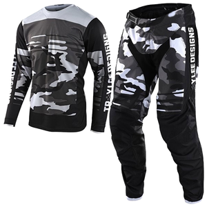 Conjuntos de Ropa de Motocross para Adultos, Impresos, Transpirables, Resistentes al Viento, 100% Poliéster, Manga Larga, para Todas las Temporadas, Combinaciones de Ropa para Carreras de Motociclismo - Product Image 1