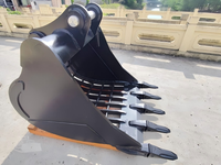 Godet de criblage squeletté pour pelle hydraulique 20 tonnes, 0,8 m³, en acier Q355B, ouverture de mâchoire 1350 mm, pour la séparation de terre et de pierres, et le remblaiement de tuyaux