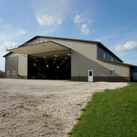 Structure en treillis métallique robuste pour abri de moutons, hangar à vaches, bâtiment en acier pour l'élevage des animaux