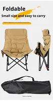 Chaise Lune Portable Légère avec Cadre en Fer Pliable et Inclinable à Trois Niveaux pour le Camping et les Pique-niques