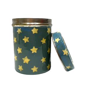 Modern Hand-Painted Stainless Steel Food <b>Storage</b> Canister Premium Quality Customizable Color Logo Freshness Preservation White - Product Image 1