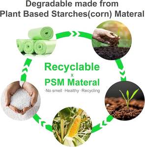 ถุง PE หด13แกลลอน80ชิ้น/ม้วนเป็นมิตรกับสิ่งแวดล้อมวัสดุบุด้านในสำหรับงานอุตสาหกรรมมีลายนูนกันความชื้น - Product Image 5