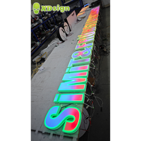 Lettres lumineuses LED personnalisées IP67, enseignes extérieures 3D illuminées, enseignes publicitaires d'entreprise aux couleurs magiques