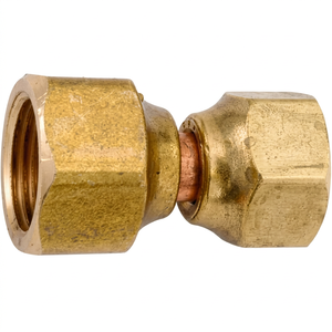 Raccord de tuyauterie en laiton, raccord rapide mâle à flare 3/8, métrique égal, pour tube de 3/8 po DE, avec écrou SAE 45 degrés, adaptateur de gaz, connecteur de tuyau - Product Image 1