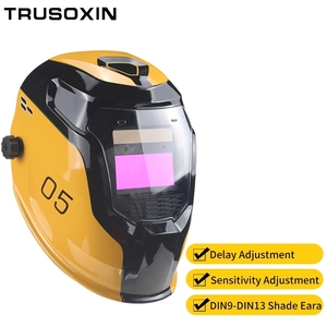 หน้ากากเชื่อมไฟฟ้าอัตโนมัติปรับความเข้มแสงอัตโนมัติ Smart Solar LI Battery สำหรับงานเชื่อม TIG MIG MMA MAG / หมวกเชื่อม / แผ่นปิดหน้า - Product Image 3