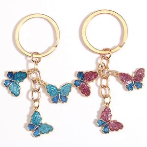 Llaveros de Dibujos Animados con Pedrería para Niñas y Mujeres, Decoración para Bolsos, Regalos, Llavero de Mariposa - Product Image 1