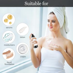 Wholesale Luxury PET Plastic <b>Vacuum</b> Airless <b>Pump</b> Bottle Transparent Screen Printed Custom Logo Skin Care Serum & Lotion - Product Image 4