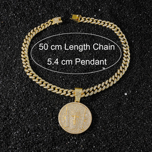 2026 Hot Selling Unique Design Hiphop Geometric Circular <b>Cross</b> Pendant Necklace Popular Men's Necklaces Wholesale Jewelry Trendy - Product Image 5