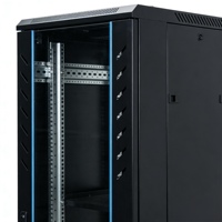 Armoire serveur au sol de 1,4 mètre de profondeur, 19 pouces, 1440*600*800mm, en acier SPCC, avec porte en verre trempé et revêtement en poudre.
