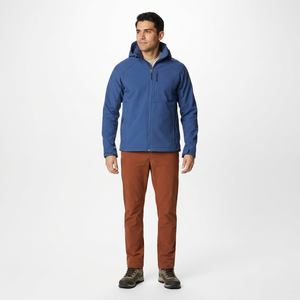 Veste Softshell en Toile de Qualité Supérieure pour Hommes, Imperméable, Coupe-Vent, Style Vintage, Col Montant, Idéale pour l'Automne et les Sports - Product Image 1