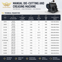 Máquina troqueladora y hendidora industrial ZH ML de alimentación manual con lubricación automática para cartón, cuero y plástico