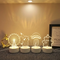 Nouvelle promotion créative pour les lampes de nuit LED, cadeaux modernes pour la chambre de bébé, articles de bricolage pour l'intérieur, lampes de nuit à diodes électroluminescentes 3D