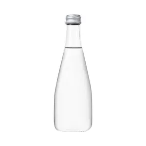 Garrafa de água mineral de vidro reutilizável para bebidas e bebidas de água, personalização por atacado 330ml 500ml