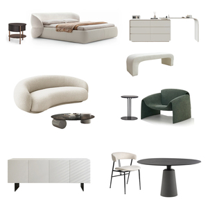 Высококлассный современный набор для спальни для высококлассных апартаментов и бутик-отелей | Изготовленный на заказ OEM/ODM комплект мебели | Премиум-качество - Product Image 1