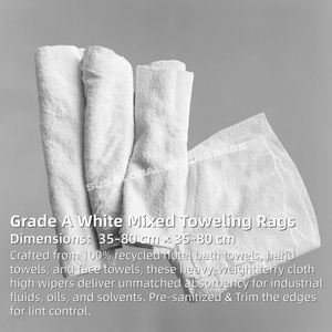 Toallas Industriales de Algodón Blanco - Gran Absorción de Agua y Aceite para Limpieza Industrial - Product Image 2