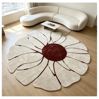 Tapis en laine tufté à la main, grand format pour salon, beige et marron foncé, prix de gros