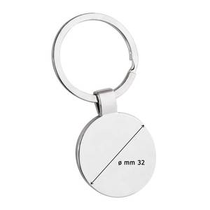 Llavero con Mapa del Mundo, Diseño de Eurasia, África y Australia, en Tono Plateado, Metal - Product Image 3