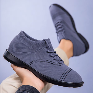 Chaussures décontractées pour hommes avec logo personnalisé, empeigne en maille respirante, amorties, à enfiler ou à lacets, mocassins, vente en gros OEM toutes saisons - Product Image 2