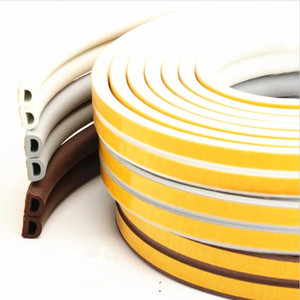 D E <strong>P</strong> I <strong>Shaped</strong> Self <strong>Adhesive</strong> Rubber Weather Door <strong>Foam</strong> <strong>Seal</strong> Strip Sound Insulation <strong>Seal</strong> Strip for Window <strong>Foam</strong> Weather Stripping - Product Image 1