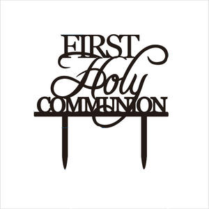 Herramientas para pastel de <span class=keywords><strong>primera</strong></span> <span class=keywords><strong>comunión</strong></span>, adorno acrílico personalizado para pastel para decoración superior de pastel - Product Image 1