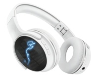 Casque sans fil à LED avec recharge solaire, casque supra-auriculaire 6.0 avec carte TF