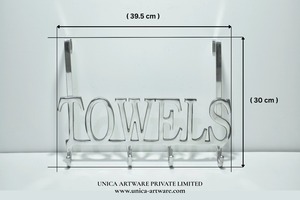 Best Quality Modern <b>Towel</b> Wall Storage Rack Decorative Metal Wall <b>Hook</b> Rack for Bathroom <b>Towels</b> and Home Interior Decor For Sale - Product Image 5