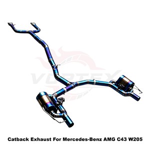 Vortex <b>Back</b>-Pressure Optimized Burnt Titanium Piping For Mercedes-Benz AMG C43 W205 2016-2023 - Product Image 2