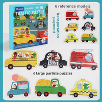 Rompecabezas Educativo de Madera con Forma de Animales, Juego de Asociación de Animales Marinos y Vehículos para Niños de 5 a 7 Años, Gran Venta
