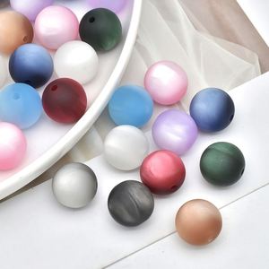 16mm Brushed Matte Frosted Cat-Eye Round <b>Beads</b> Loose DIY Handmade Bracelets <b>Phone</b> <b>Chains</b> Jewelry Accessories - Product Image 1