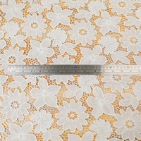 Tissu de broderie de textiles en mousseline de soie brodés en dentelle indienne de soie florale africaine pour robes
