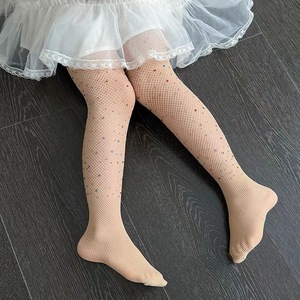 <strong>Girls</strong> Anti-Bacterial Transparent Thin Knitted Fishnet Pantyhose Net Mesh Glitter Rhinestone <strong>Christmas</strong> <strong>Tights</strong> - Product Image 5