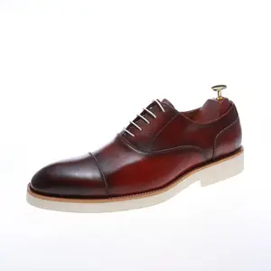 Увеличивающие рост официальные роскошные мужские туфли из натуральной кожи на заказ, сделанные в Китае, британская обувь