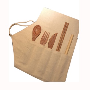 Cadeau écologique couverts de voyage en bois de noix de coco ustensiles faits à la main du Vietnam - Product Image 2