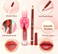 Lot de Maquillage 2-en-1 Brillant à Lèvres et Crayon à Lèvres Haute Pigmentation, Maquillage Personnalisé 12 pièces Brillant à Lèvres Marque Privée pour Usage Quotidien
