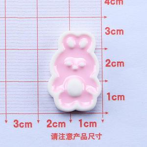 Dessin animé mignon <span class=keywords><strong>lapin</strong></span> <span class=keywords><strong>fait</strong></span> à la main résine artisanat Flatback colle pâte étui de téléphone portable broche broche bijoux accessoires - Product Image 6