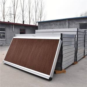 7090 Brown Evaporative <b>Cooling</b> <b>Pad</b> Aluminium Frame Agriculture Greenhouse System Cellulose Evaporative - Product Image 3