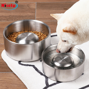 Bols <span class=keywords><strong>d</strong></span>'alimentation pour animaux de compagnie en acier inoxydable à double paroi de 800ml isolés sous vide écologiques pour chiens et chats - Product Image 6
