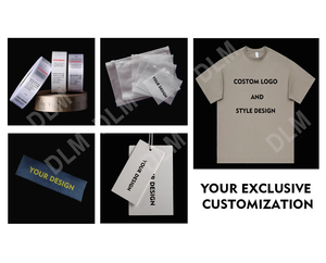 Camisetas unisex de algodón pesado de 260g de alta calidad al por mayor diseño de impresión azul personalizado para hombres - Product Image 3