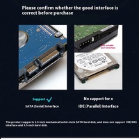 Câble d'extension de convertisseur d'adaptateur de disque dur Sata 3 de 2.0 pouces USB 2.5 à 22Pin Câble adaptateur SATA vers USB pour disque dur SSD HDD