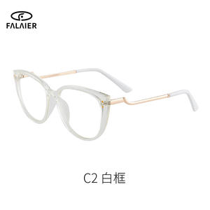 Gafas de Montura Completa Estilo Ojo de Gato FalaiEr, TR90, Anti Luz Azul, Lentes Ópticas para Mujer, Tamaño Mediano, Lentes con Filtro de Luz Azul, Estilo Europeo - Product Image 3