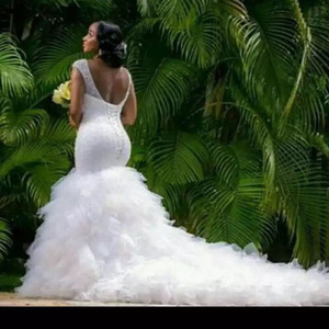 Nouvelle Robe de Mariée Sirène Luxueuse Perlée 2026 Perles Super Brillantes Vestido De Novia Avec Photos Réelles Personnalisée - Product Image 2
