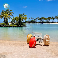 Bateau à pédales de vélo d'eau 3 grandes roues Tricycle de l'eau matériel de PE à vendre